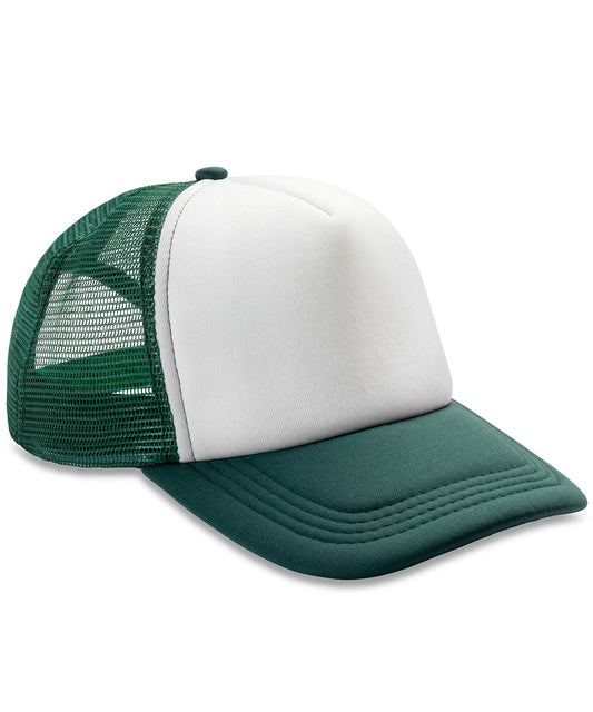 Result Headwear RC89X Core Detroit ½ mesh truckers cap in Bottle/White