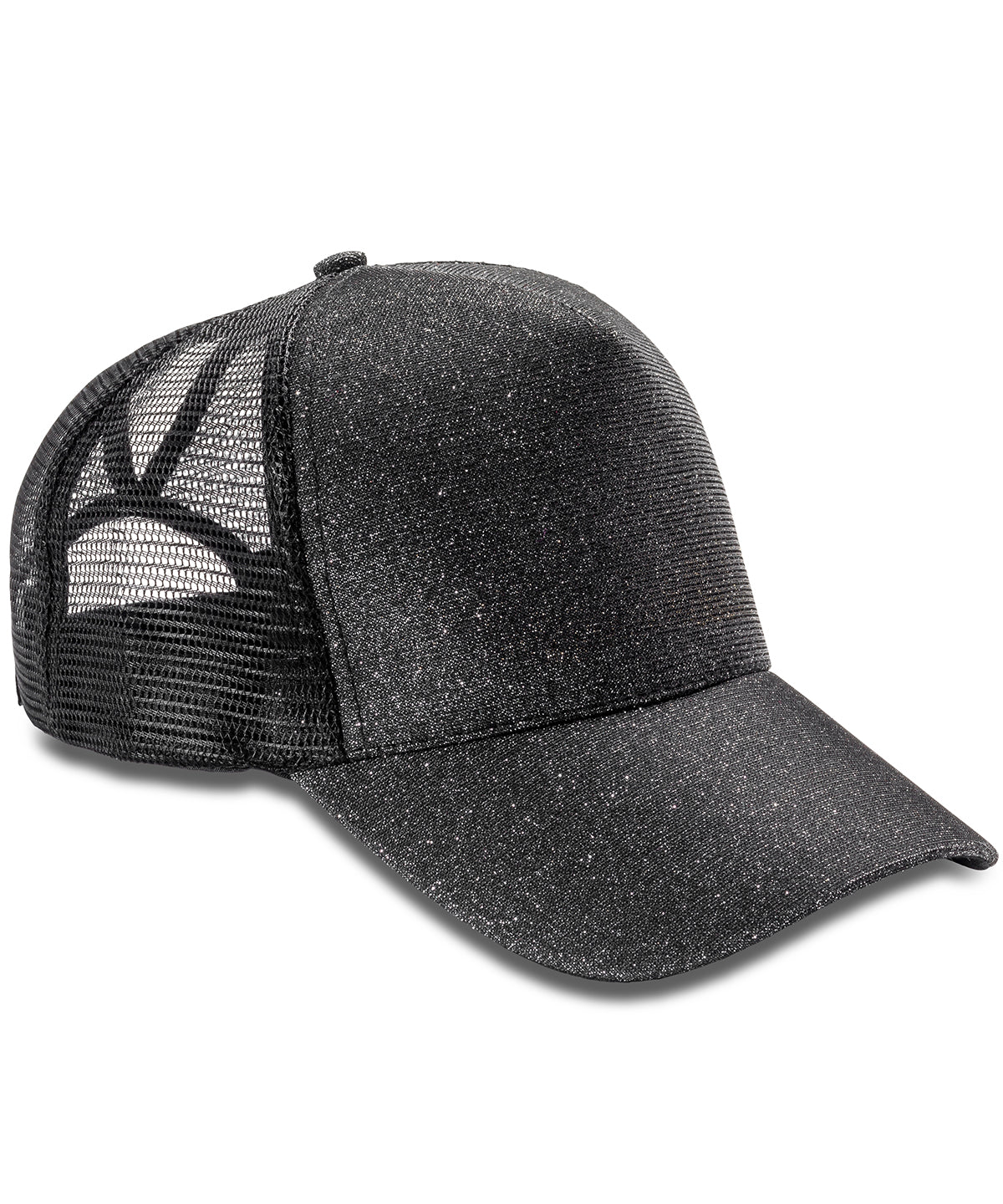Result Headwear RC90X Core New York sparkle cap in Black