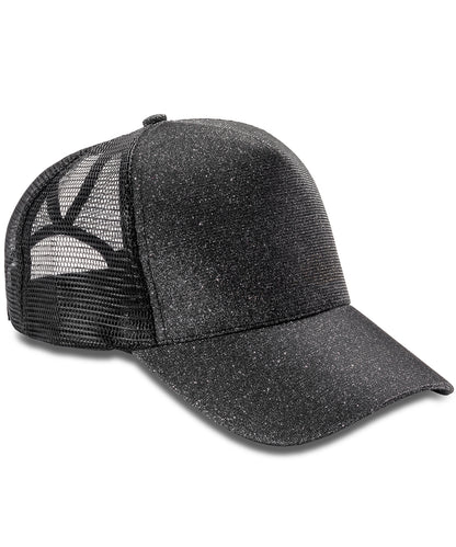 Result Headwear RC90X Core New York sparkle cap in Black