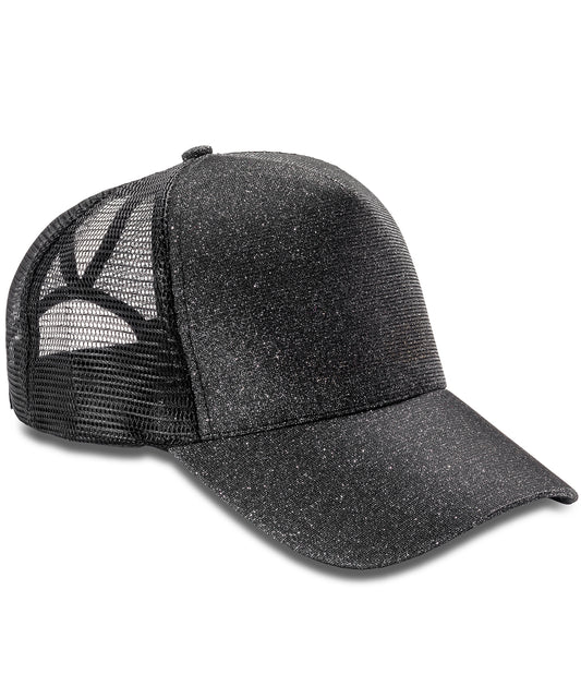 Result Headwear RC90X Core New York sparkle cap in Black