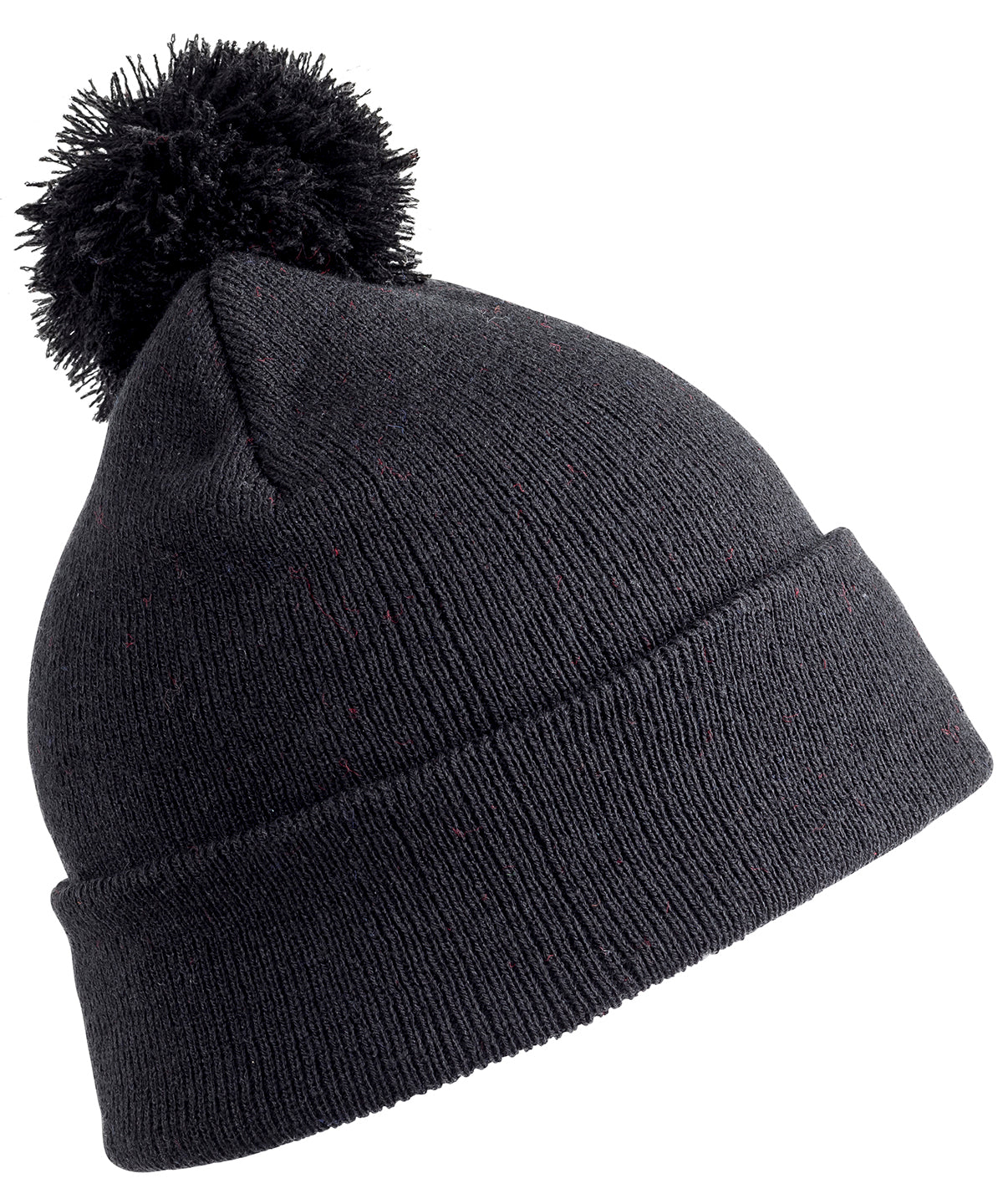 Result Winter Essentials RC28J Junior pom pom beanie in Black