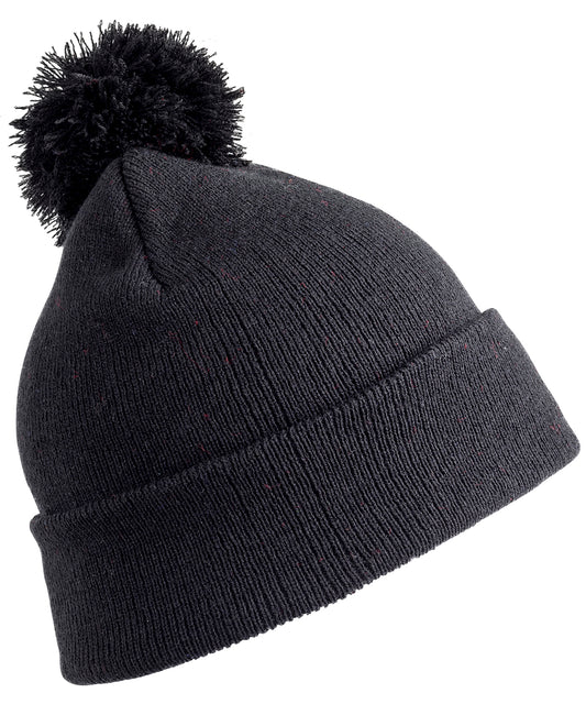 Result Winter Essentials RC28J Junior pom pom beanie in Black