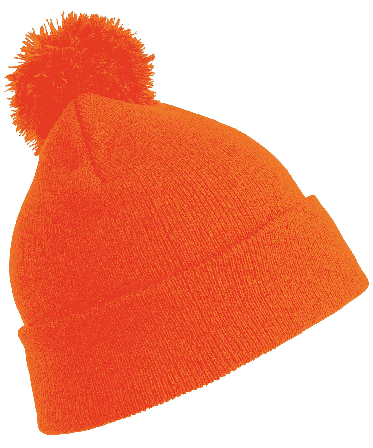 Result Winter Essentials RC28J Junior pom pom beanie in Flo Orange