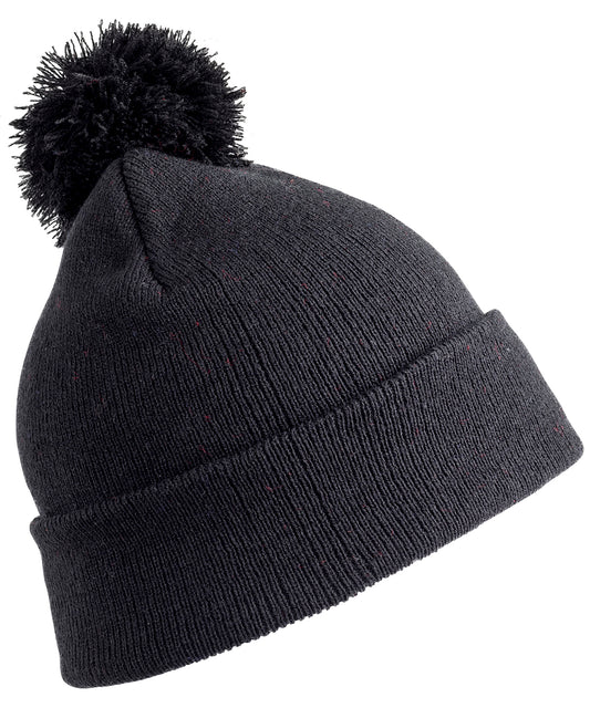 Result Winter Essentials RC28X Pom pom beanie in Black