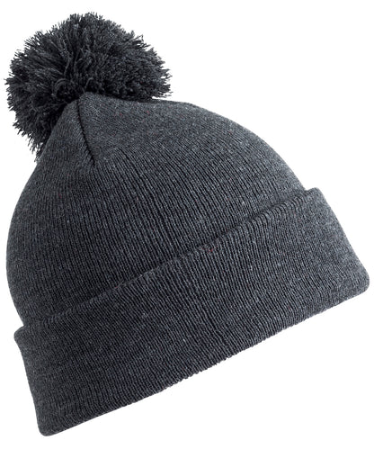 Result Winter Essentials RC28X Pom pom beanie in Grey