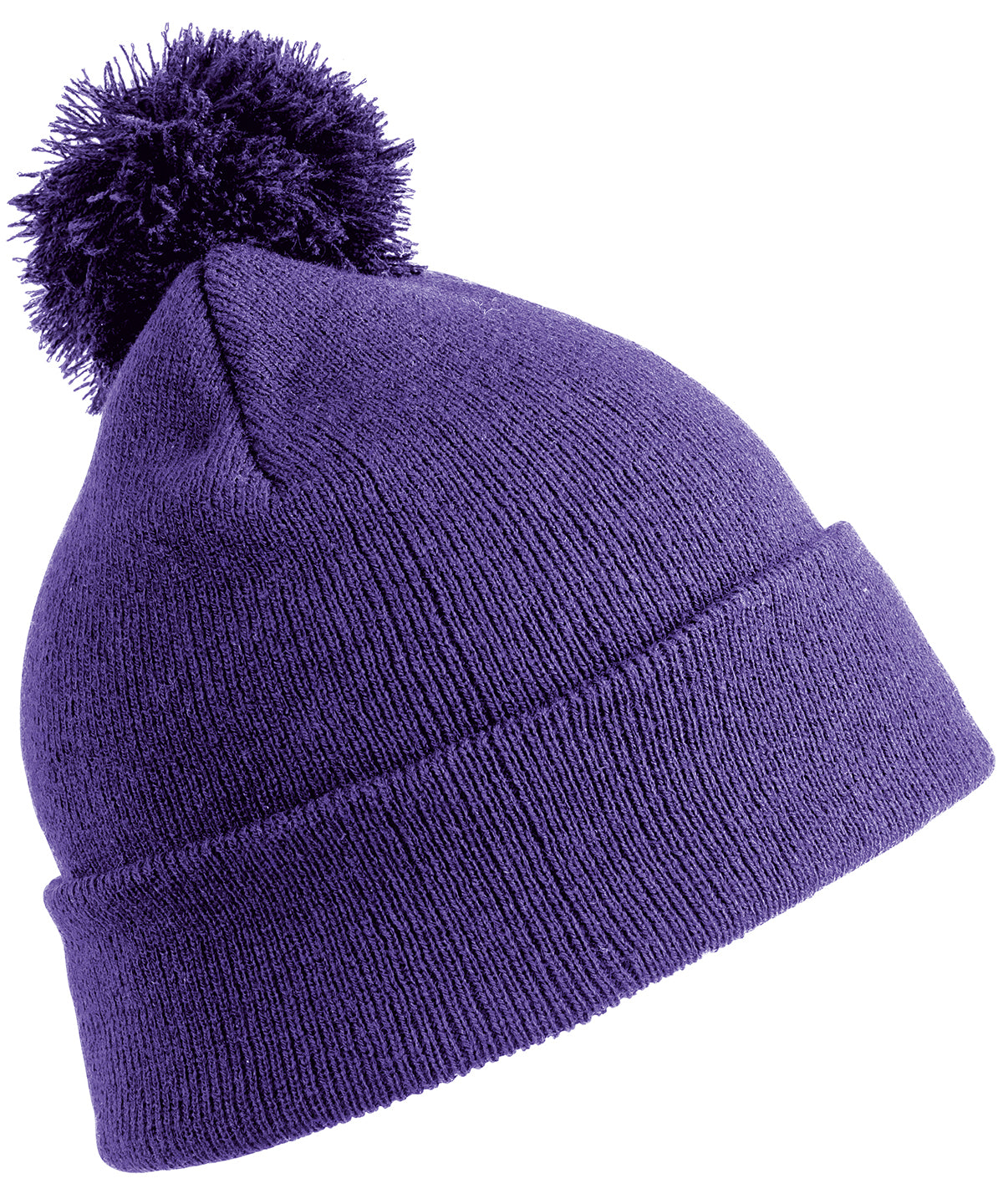 Result Winter Essentials RC28X Pom pom beanie in Purple