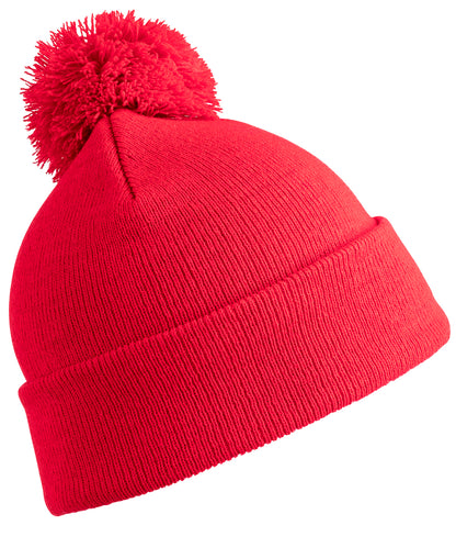 Result Winter Essentials RC28X Pom pom beanie in Red