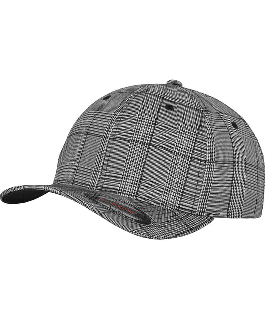 Flexfit by Yupoong YP041 Flexfit glen check (6196) in Black/White