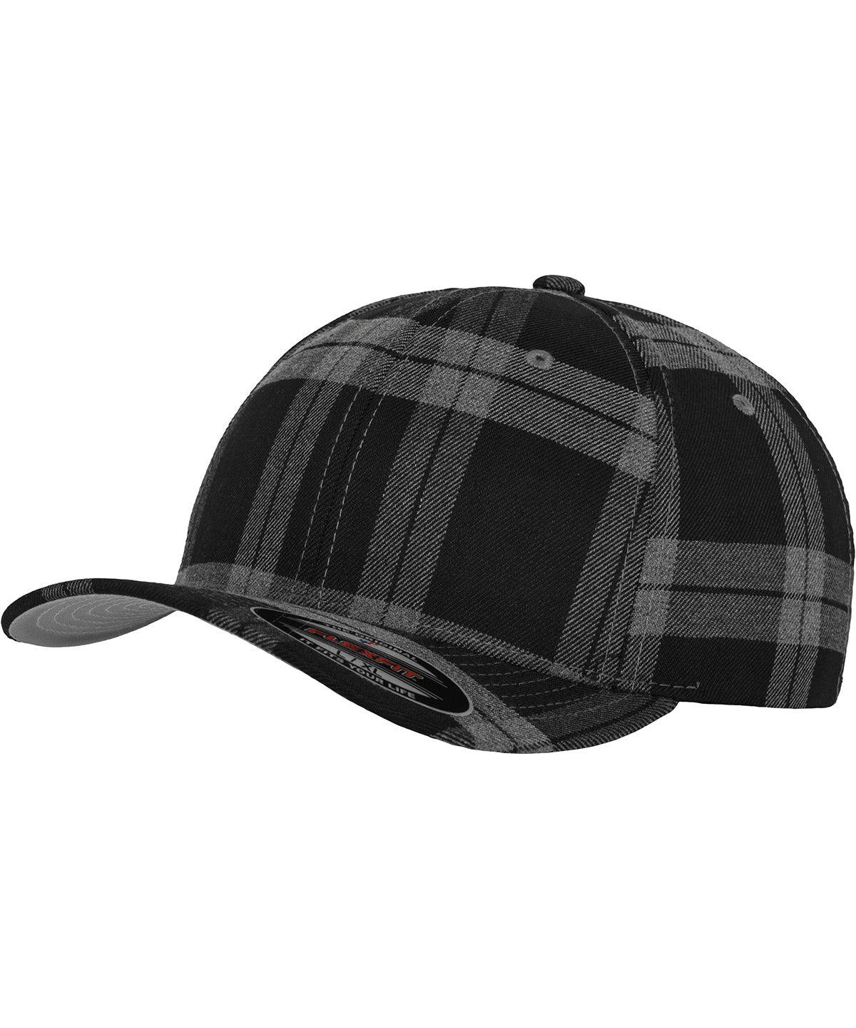 Flexfit by Yupoong YP042 Flexfit tartan plaid (6197) in Black/Grey