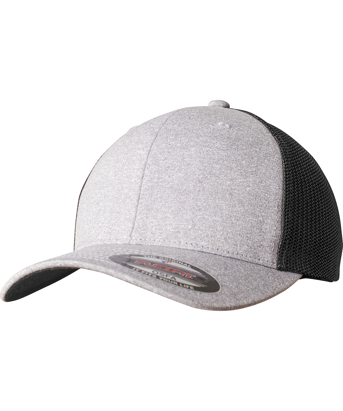Flexfit by Yupoong YP043 Flexfit melange mesh (6311) in Heather/Black