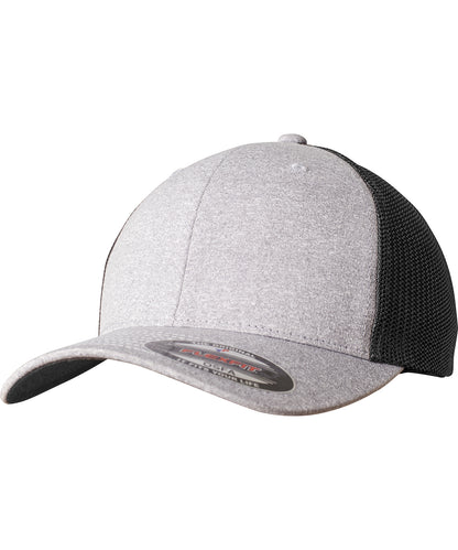 Flexfit by Yupoong YP043 Flexfit melange mesh (6311) in Heather/Black