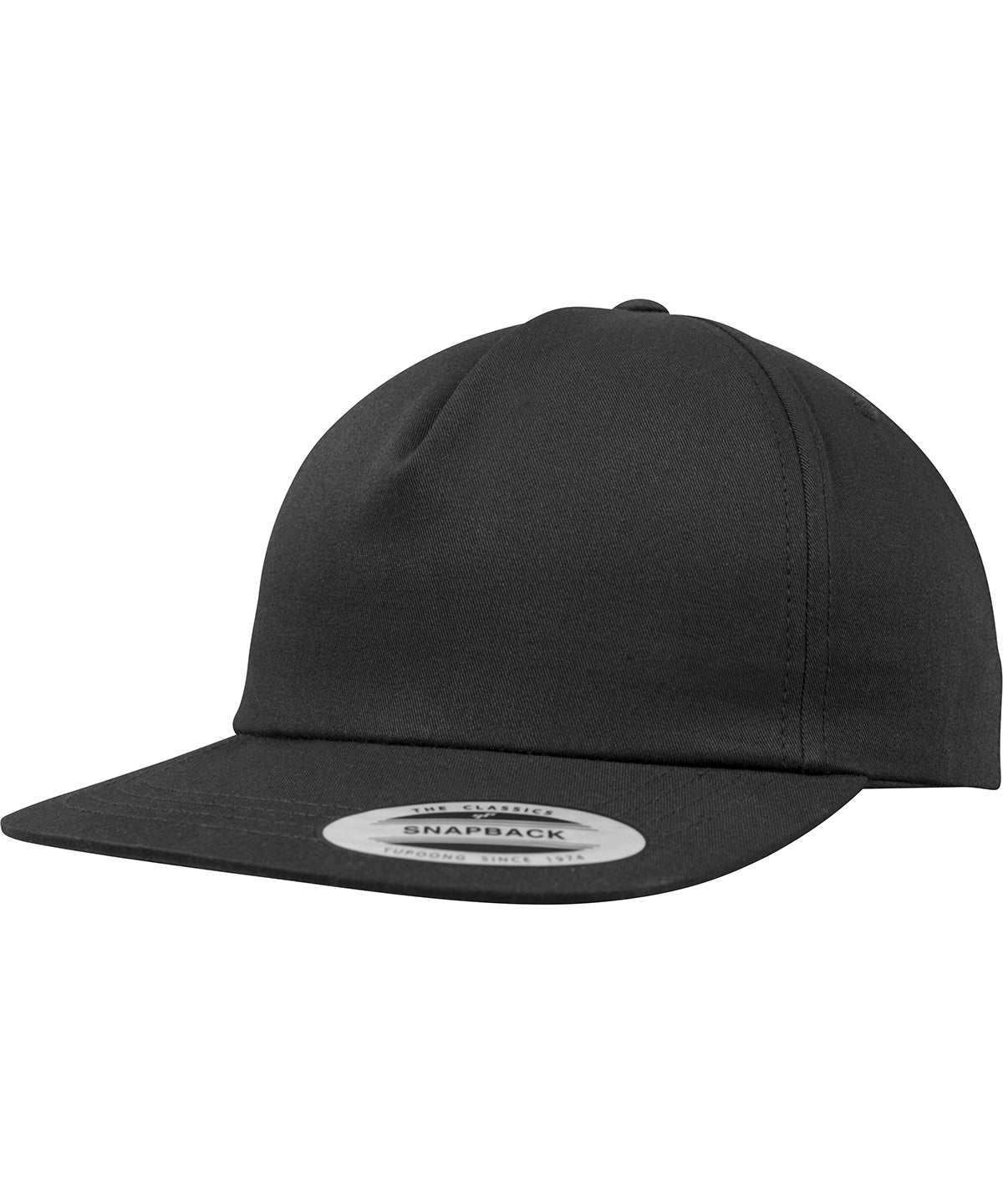 Flexfit by Yupoong YP047 Unstructured 5-panel snapback (6502) in Black