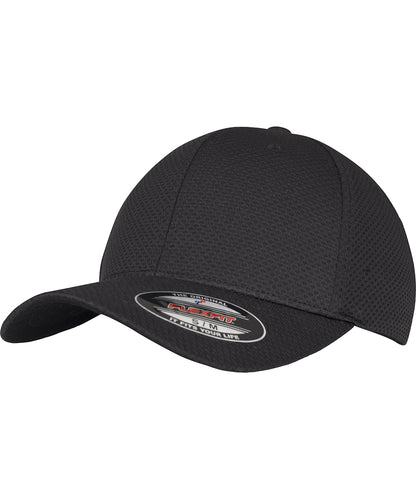 Flexfit by Yupoong YP052 Flexfit 3D hexagon Jersey cap (6584) in Black