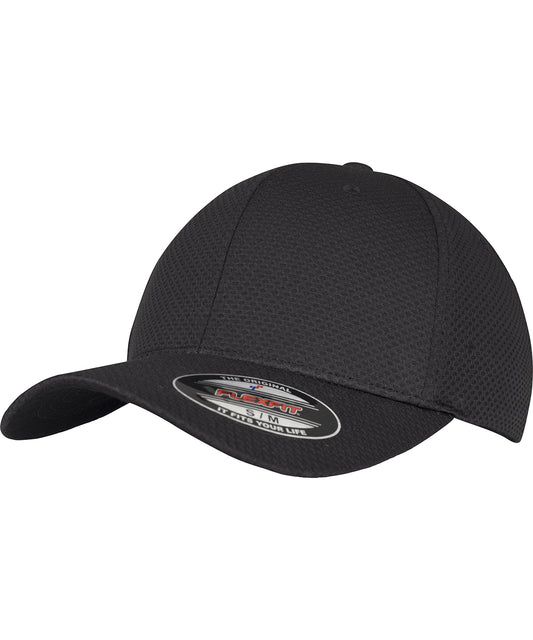 Flexfit by Yupoong YP052 Flexfit 3D hexagon Jersey cap (6584) in Black
