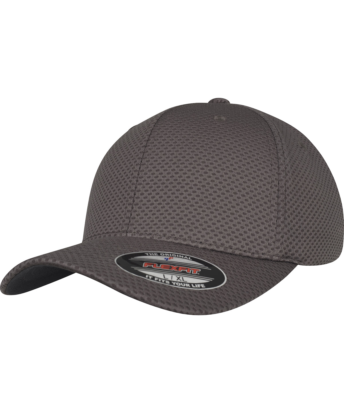 Flexfit by Yupoong YP052 Flexfit 3D hexagon Jersey cap (6584) in Dark Grey