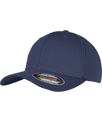 Flexfit by Yupoong YP052 Flexfit 3D hexagon Jersey cap (6584) in Navy