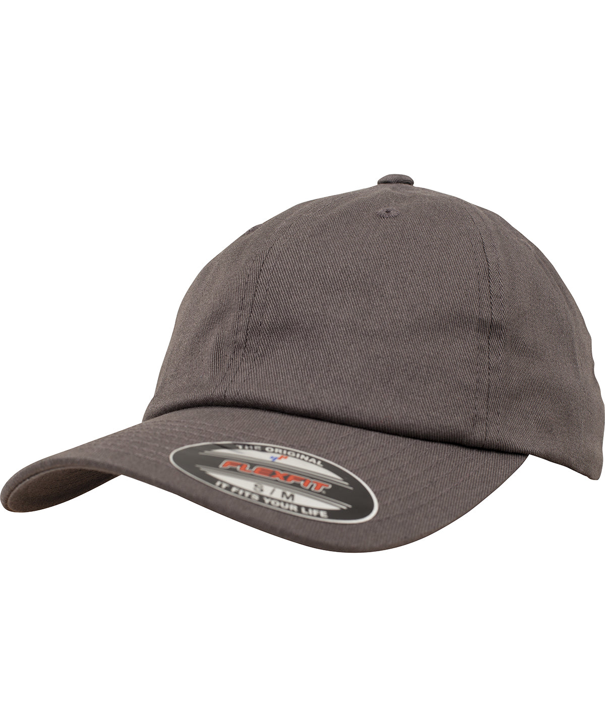 Flexfit by Yupoong YP055 Flexfit cotton twill dad cap (6745) in Dark Grey
