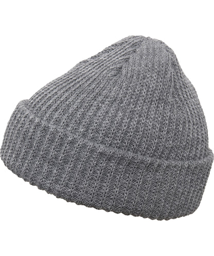 Flexfit by Yupoong YP066 Rib beanie (1502RB) in Heather Grey
