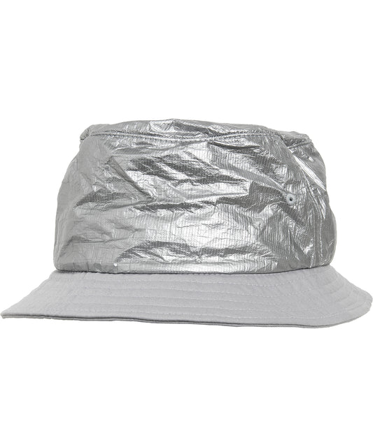 Flexfit by Yupoong YP069 Crinkled paper bucket hat (5003CP) in Silver