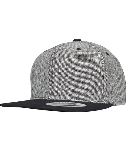 Flexfit by Yupoong YP085 Melange solid snapback (6089MS) in Black Melange/Black