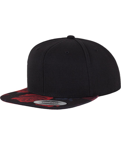 Flexfit by Yupoong YP087 Roses snapback (6089R) in Black/Red