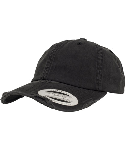 Flexfit by Yupoong YP095 Low-profile destroyed cap (6245DC) in Black