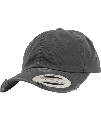 Flexfit by Yupoong YP095 Low-profile destroyed cap (6245DC) in Dark Grey