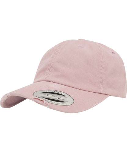 Flexfit by Yupoong YP095 Low-profile destroyed cap (6245DC) in Pink