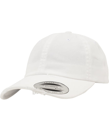 Flexfit by Yupoong YP095 Low-profile destroyed cap (6245DC) in White