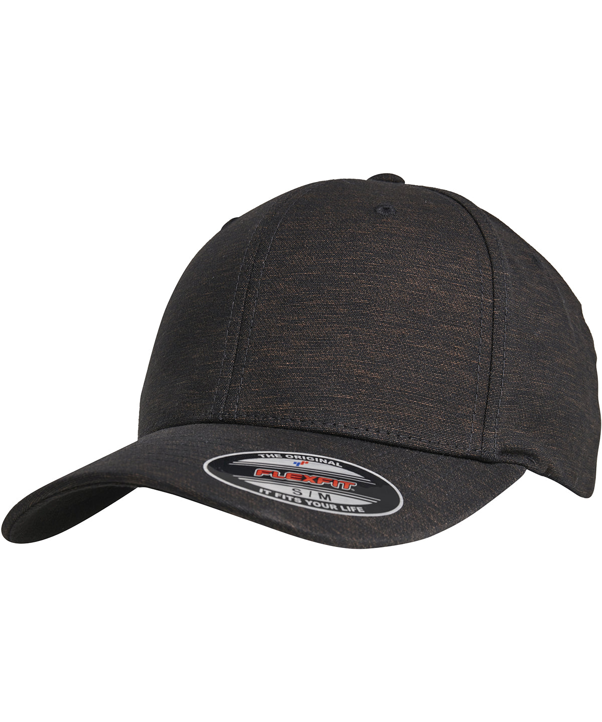 Flexfit by Yupoong YP111 Flexfit natural melange (6277M) in Black