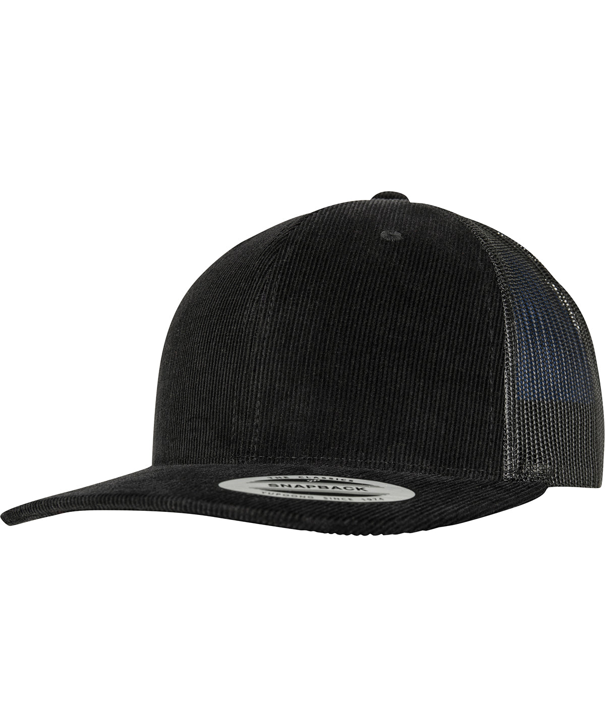 Flexfit by Yupoong YP130 Corduroy retro trucker (6606CT) in Black