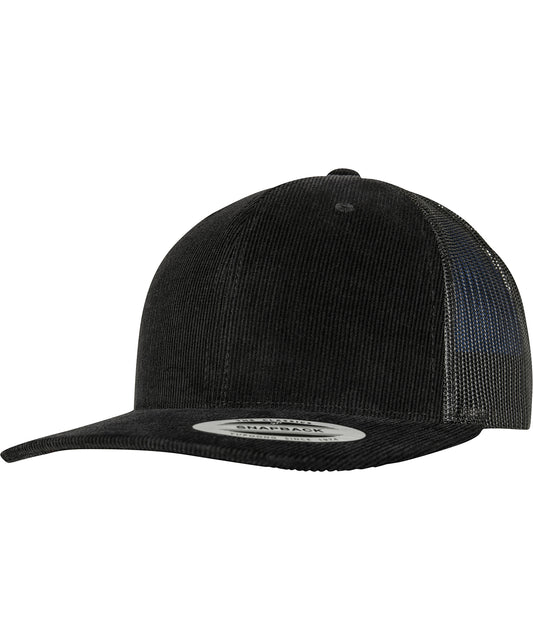 Flexfit by Yupoong YP130 Corduroy retro trucker (6606CT) in Black
