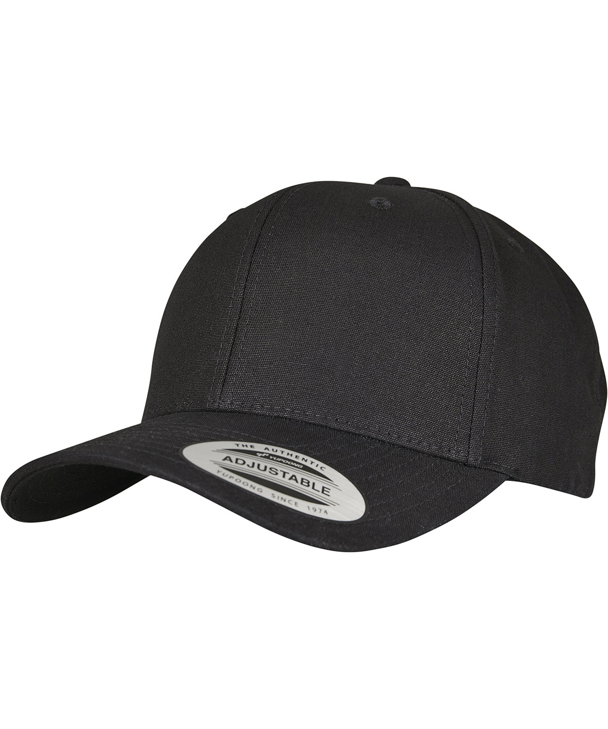 Flexfit by Yupoong YP138 6-panel curved metal snap (7708MS) in Black