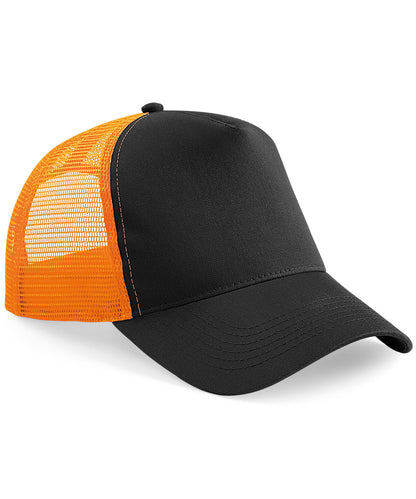Beechfield BC640 Snapback trucker in Black/Orange