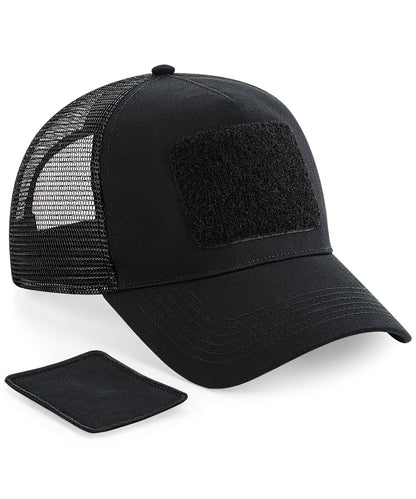 Beechfield BC641 Patch snapback trucker in Black