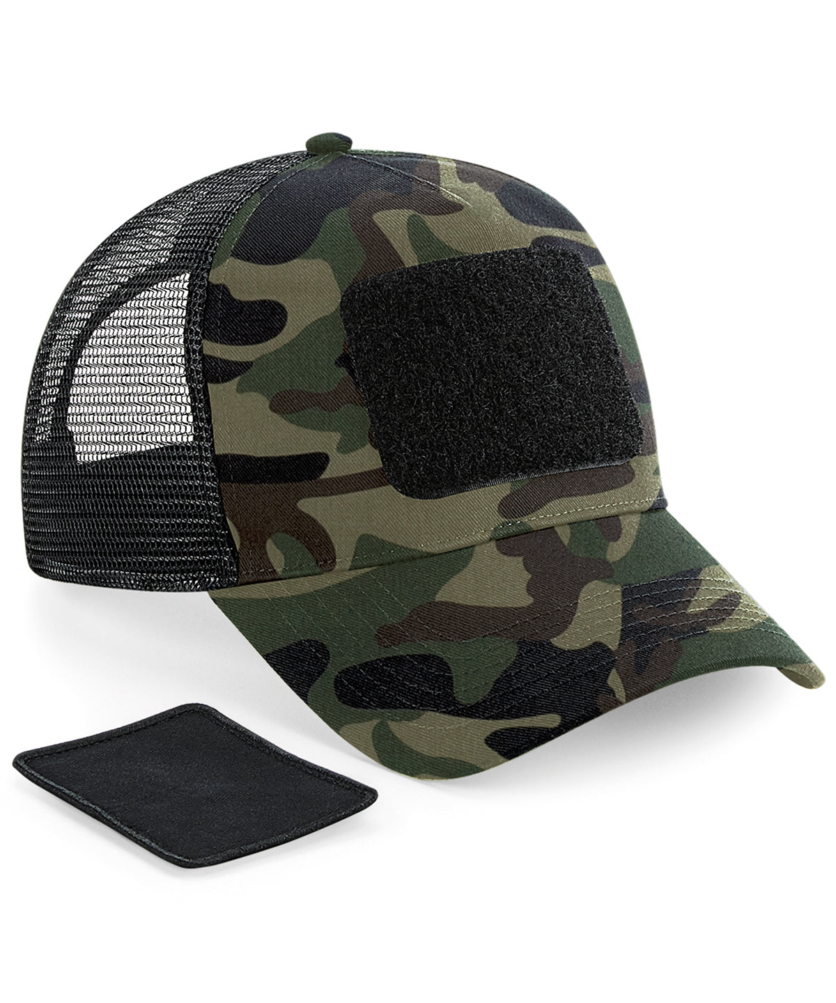 Beechfield BC641 Patch snapback trucker in Jungle Camo