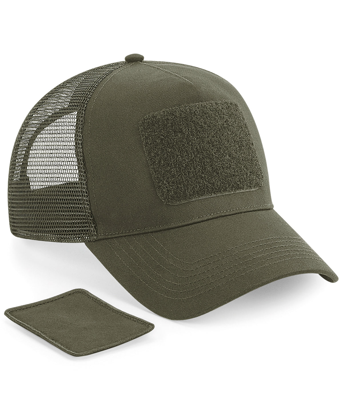 Beechfield BC641 Patch snapback trucker in Military Green