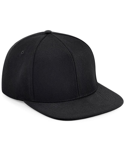 Beechfield BC661 Original flat peak 6-panel snapback in Black/Black