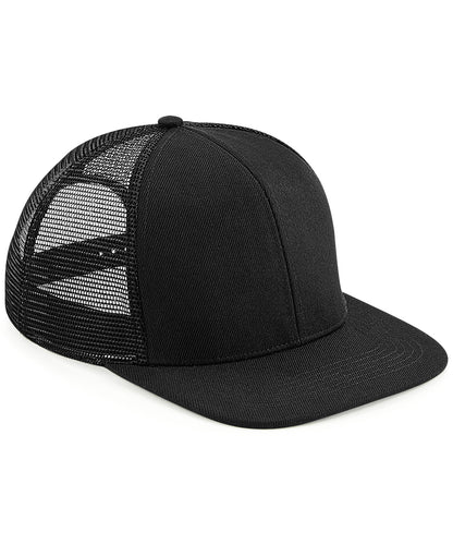 Beechfield BC664 Original flat peak 6-panel trucker in Black/Black