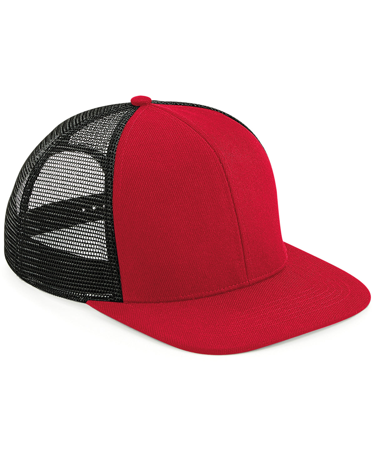 Beechfield BC664 Original flat peak 6-panel trucker in Classic Red/Black