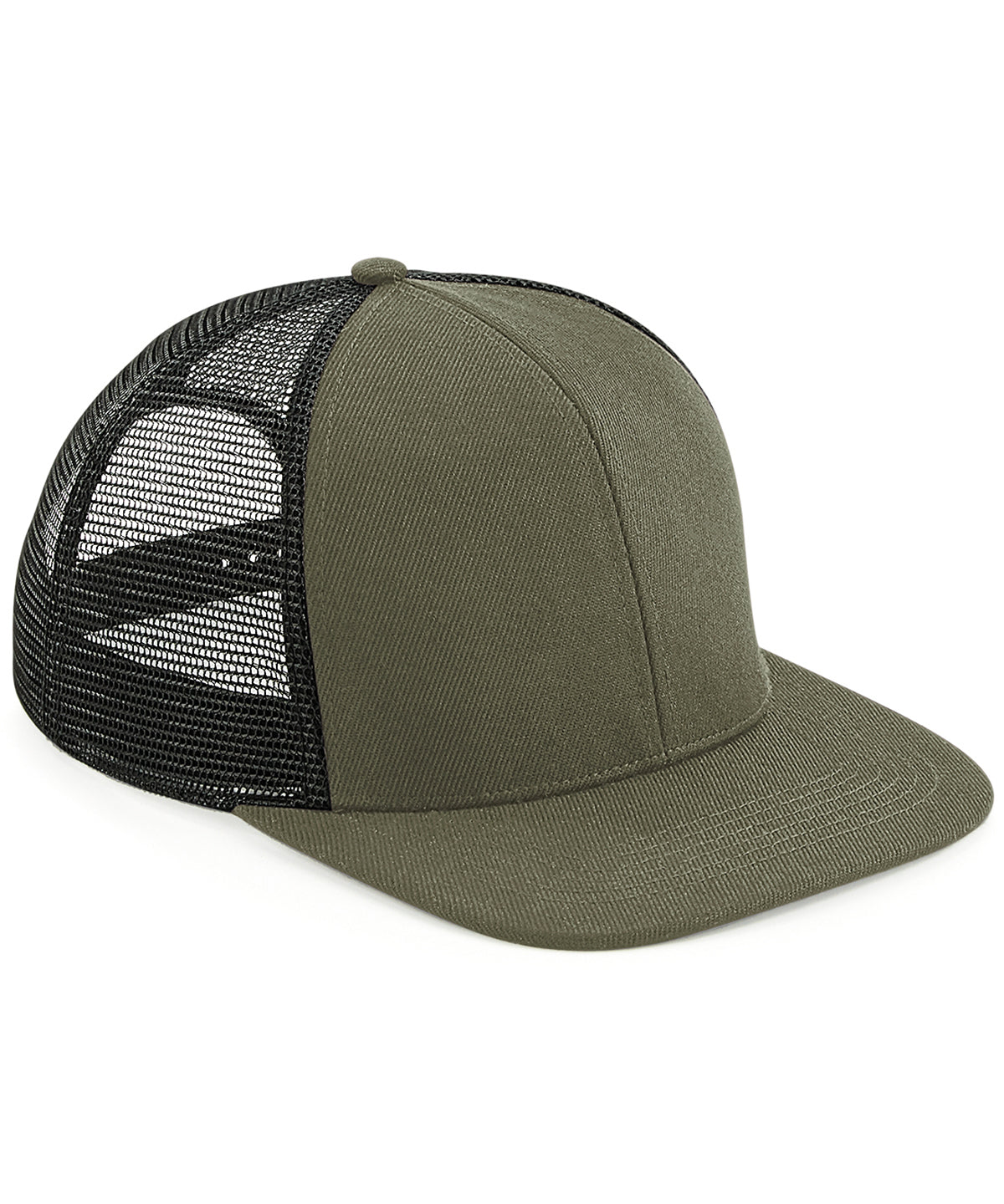 Beechfield BC664 Original flat peak 6-panel trucker in Olive Green/Black