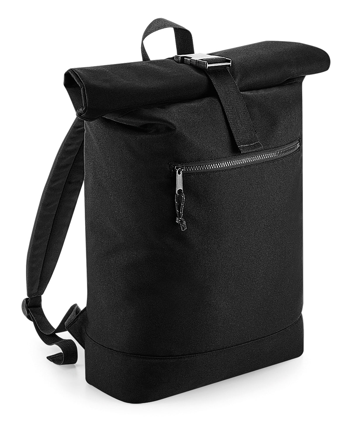 Bagbase BG286 Recycled rolled-top backpack in Black