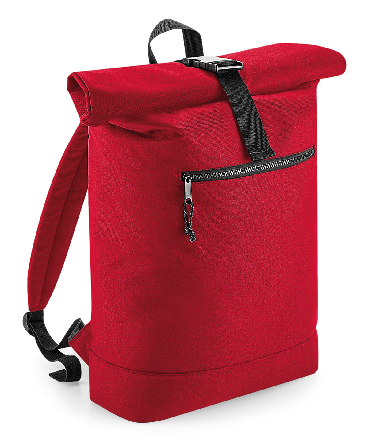 Bagbase BG286 Recycled rolled-top backpack in Classic Red