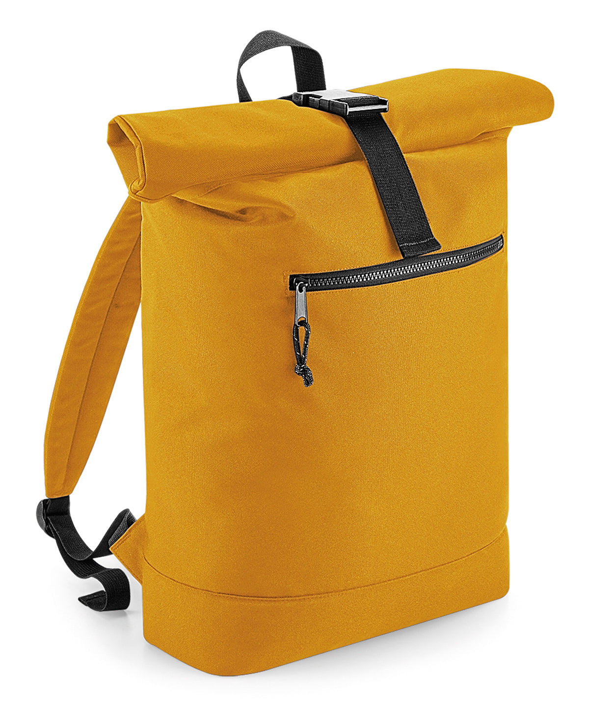 Bagbase BG286 Recycled rolled-top backpack in Mustard