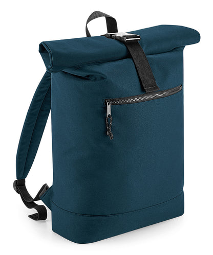 Bagbase BG286 Recycled rolled-top backpack in Petrol