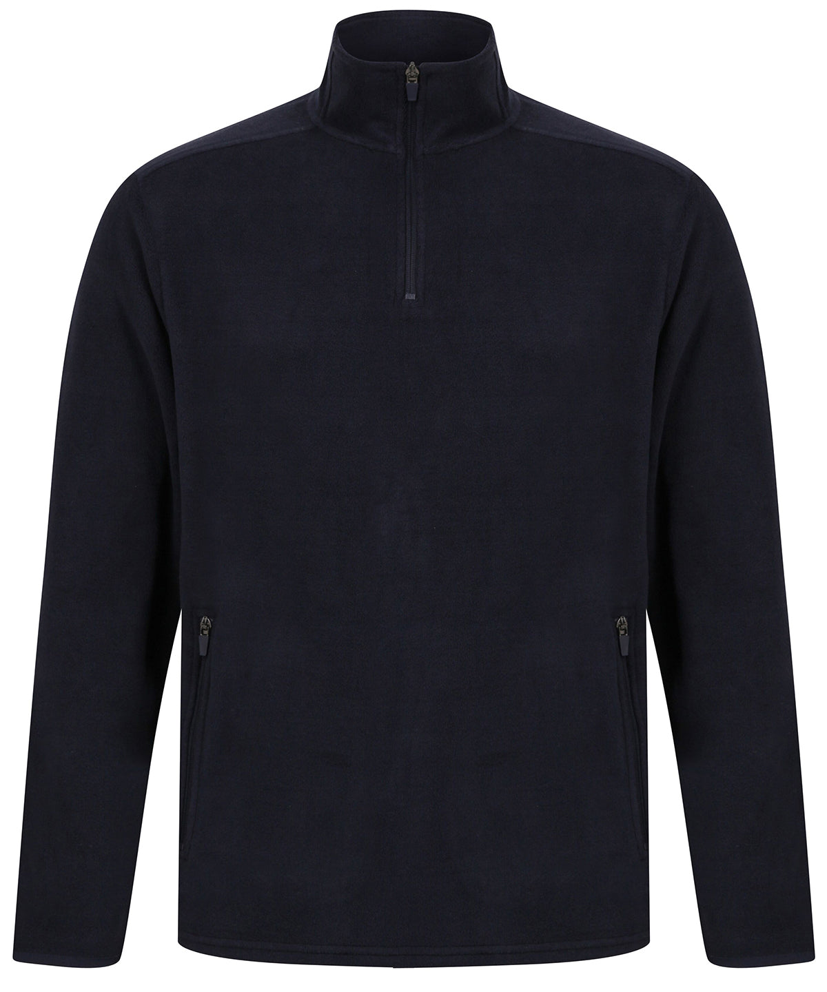 Henbury HB858 ¼ zip microfleece jacket in Navy