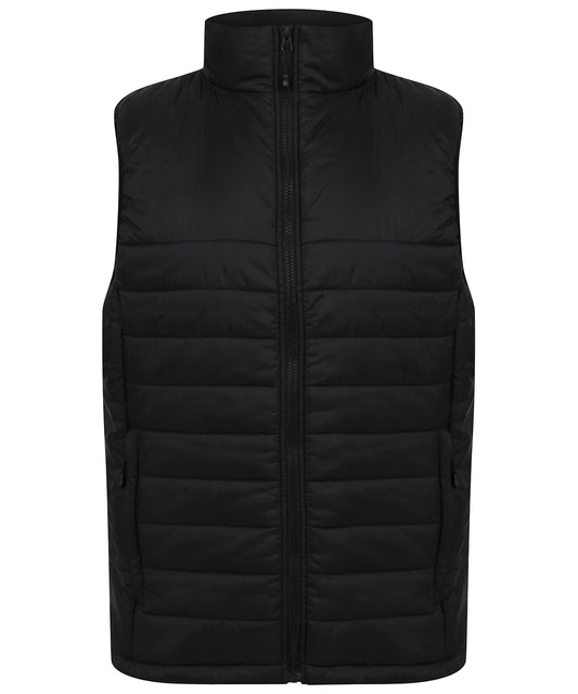 Henbury HB875 Unisex padded gilet in Black