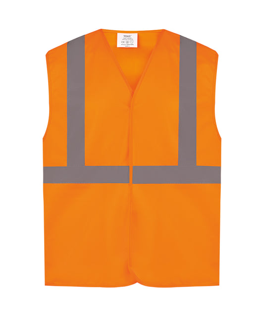 Yoko YK103 Hi-vis railway waistcoat class 2 (HVW118PE) in Orange