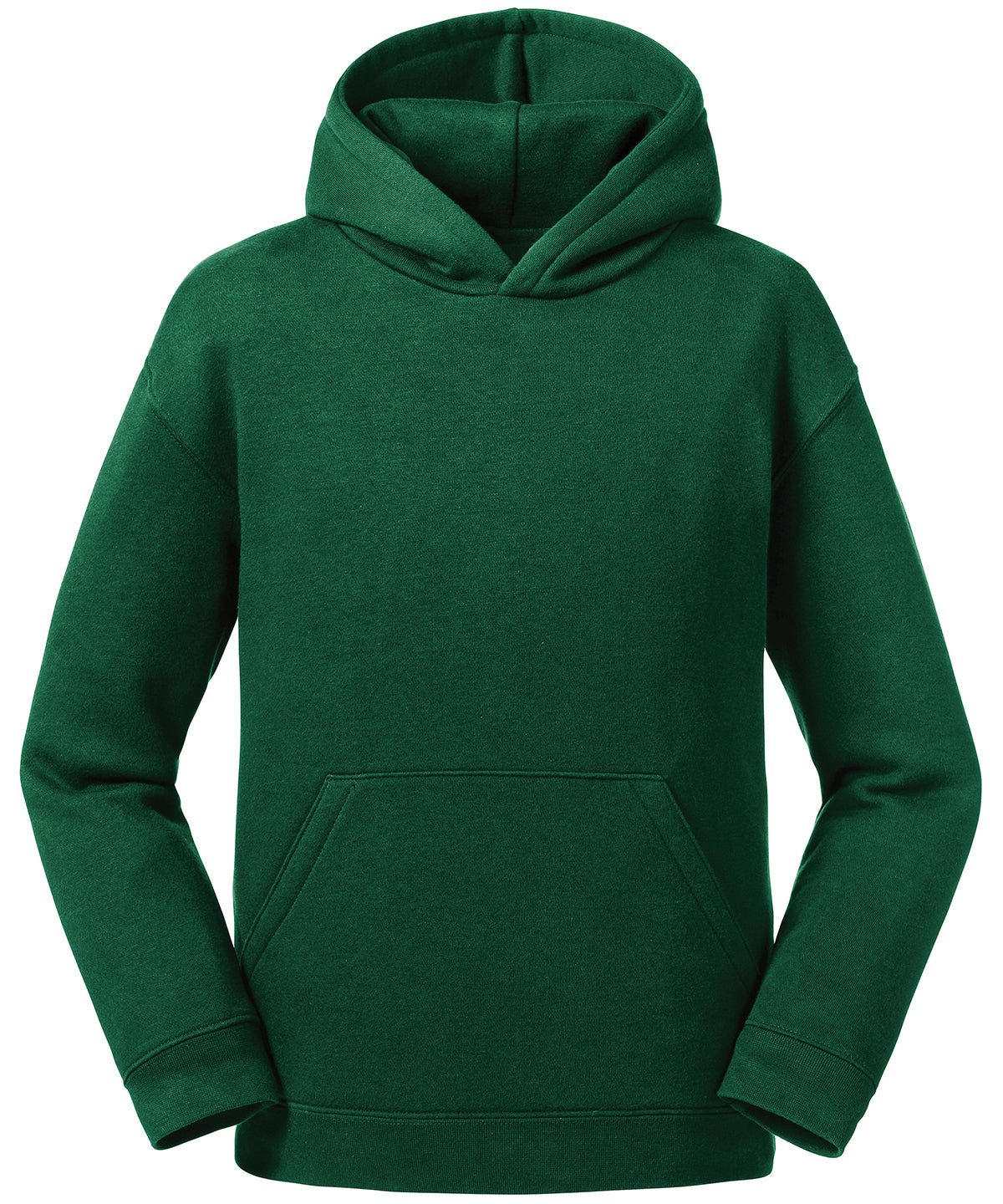 Russell Athletic J265B Kids authentic hooded sweatshirt in Bottle Green