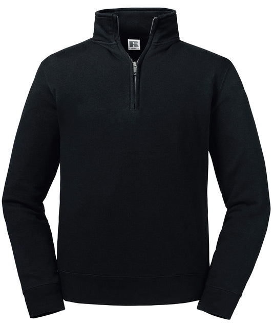 Russell Athletic J270M Authentic ¼ zip sweatshirt in Black